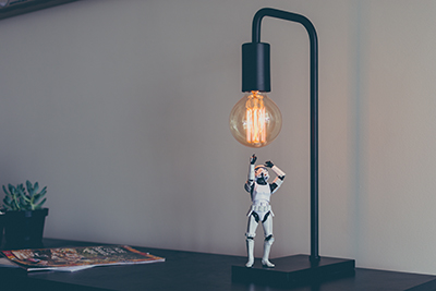 Storm Trooper Under Lightbulb